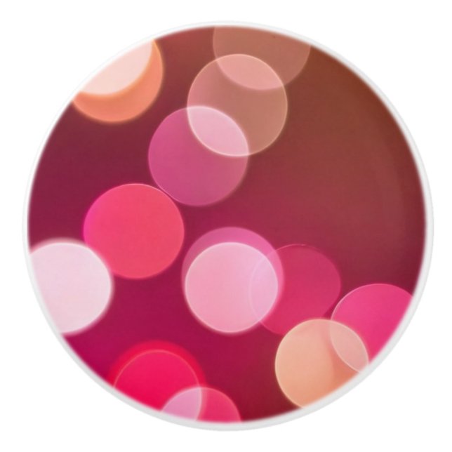 Röd, Rosa, Mauve Bokeh Knopp (Framsidan)
