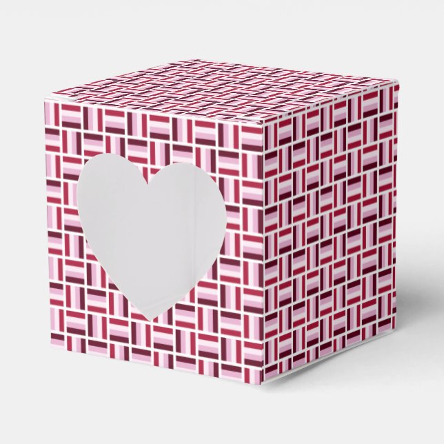 Röd Rosa Modernt Mönster  Presentaskar (Framsidan Sidan)