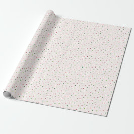 Röd, Rosa och Grönt Polka dots jul Mönster Presentpapper