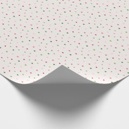 Röd, Rosa och Grönt Polka dots jul Mönster Presentpapper