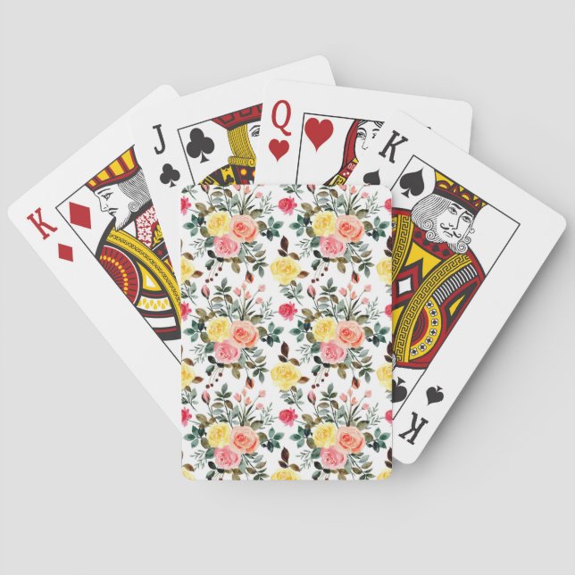 Röd Rosa och gult ro Casinokort (Baksidan)