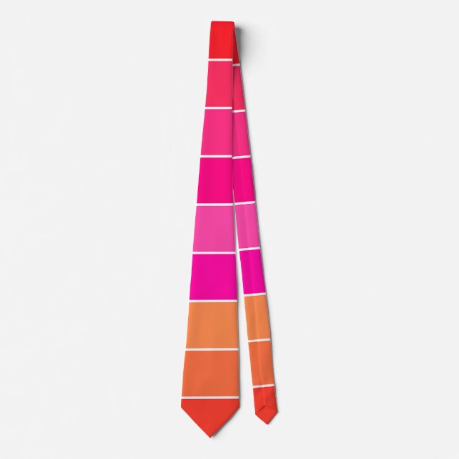 Röd, Rosa och Orange Rand Slips (Framsida)