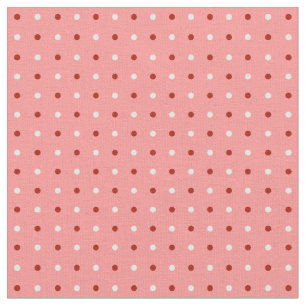 Röd, rosa och vit Polka dots Tyg