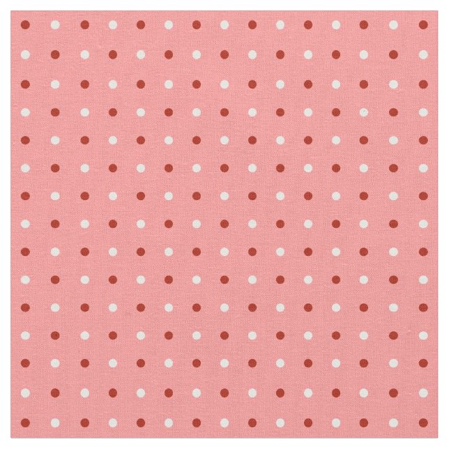 Röd, rosa och vit Polka dots Tyg (Närbild)