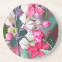 Röd Rosa och vita tropiska blommor