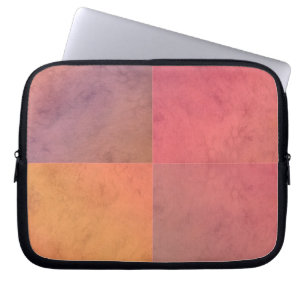 Röd Rosa Orange Gul Geometrisk Akvarellkonst Laptop Sleeve