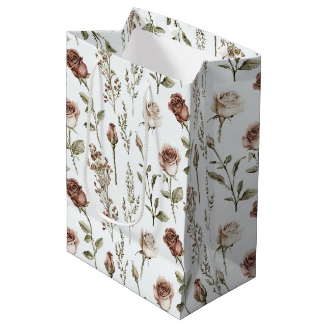 Röd Rosa Ros Blommig Födelsedag (Framsidan Vinklad)