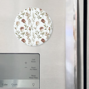 Röd Rosa Ros Blommig Magnet