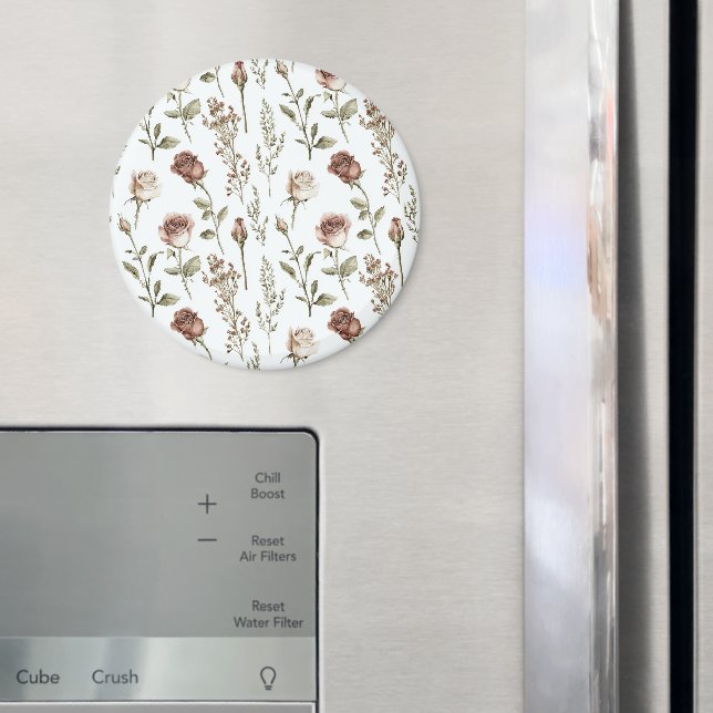 Röd Rosa Ros Blommig   Magnet (In Situ (Fridge))