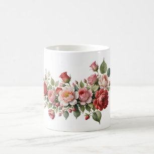Röd-Rosa ros-svag Kaffemugg