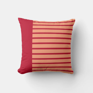 Röd Rosa Vintage Ränder Art Design Abstrakt Kudde