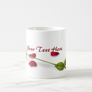 Röd rosblommamugg kaffemugg
