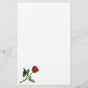Röd rosbrevpapper brevpapper