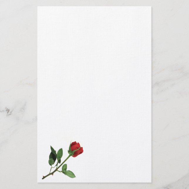 Röd rosbrevpapper brevpapper (Framsida)