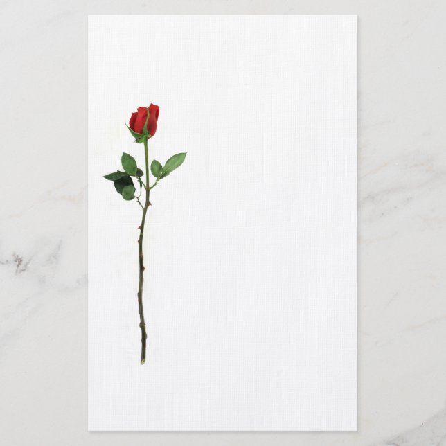 Röd rosbrevpapper brevpapper (Framsida)
