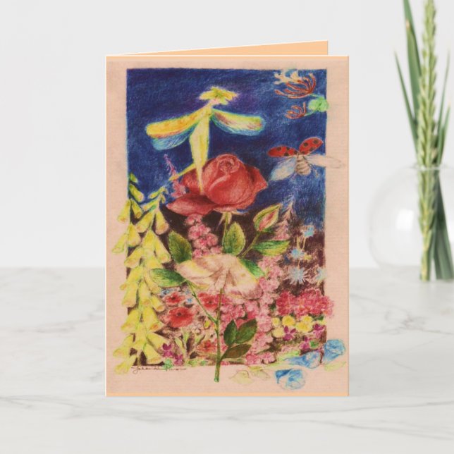 Röd roselve kort (Framsida)