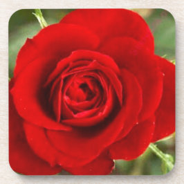 Röd rosen coaster set underlägg