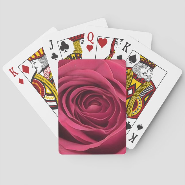 Röd Rosenknopp Casinokort (Baksidan)