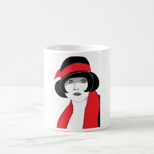 röd rosett band för 20-tal kaffemugg