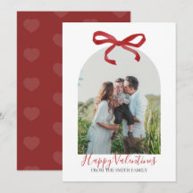 Röd rosett Glad Alla Hjärtans Dag Foto