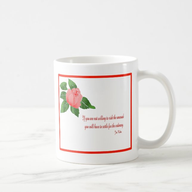 Röd rosinspiration kaffemugg (Höger)