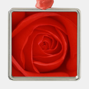 Röd rosjulprydnad julgransprydnad metall
