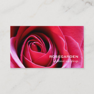 Röd roskärlekPetals Visitkort