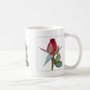 Röd rosknopppaneler kaffemugg