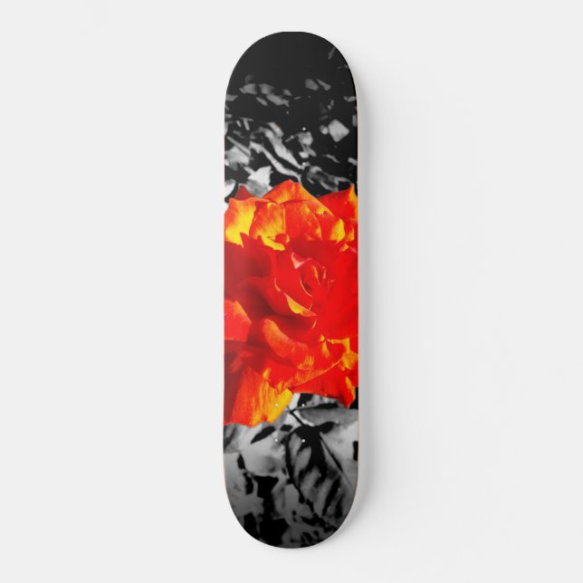 Röd rosskateboard skateboard bräda 19,5 cm (Framsida)