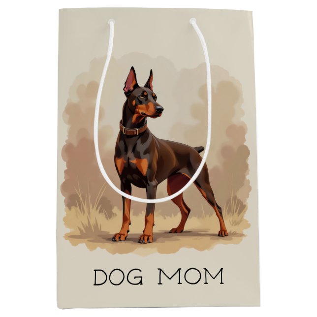Röd Rost Brun Dobermann Pinscher Hund (Framsidan)