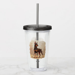 Röd Rost Brun Dobermann Pinscher Hund Take Away Mugg