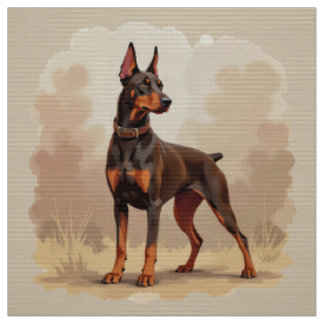 Röd Rost Brun Dobermann Pinscher Hund Tyg