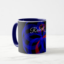 Röd roterande accent geometrisk kaffemugg