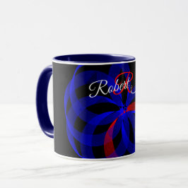 Röd roterande accent geometrisk kaffemugg
