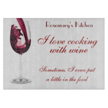 Röd rött vinskärbräda