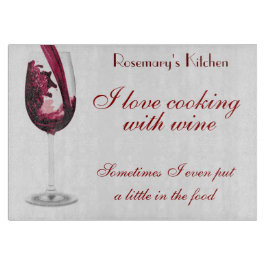 Röd rött vinskärbräda