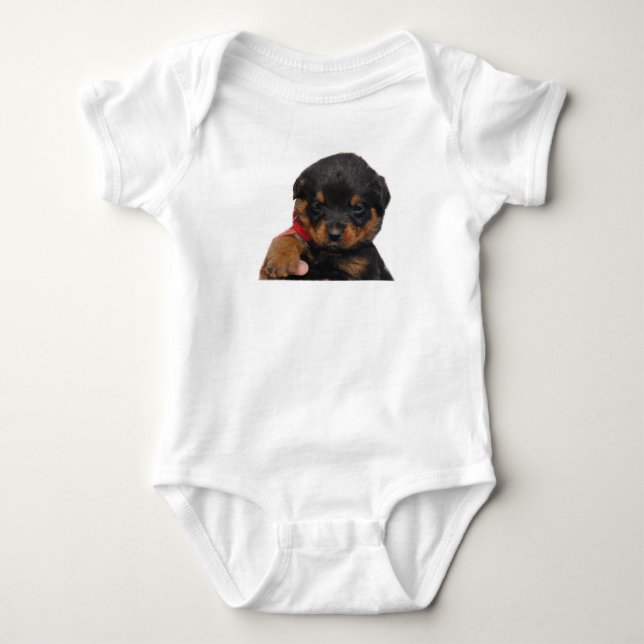 Röd Rottweiler valp Tröja (Framsida)