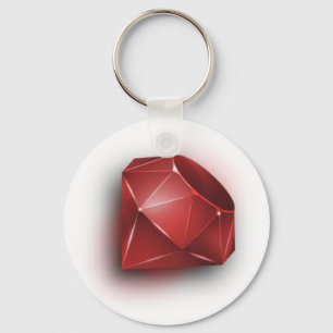 Röd Ruby Nyckelring