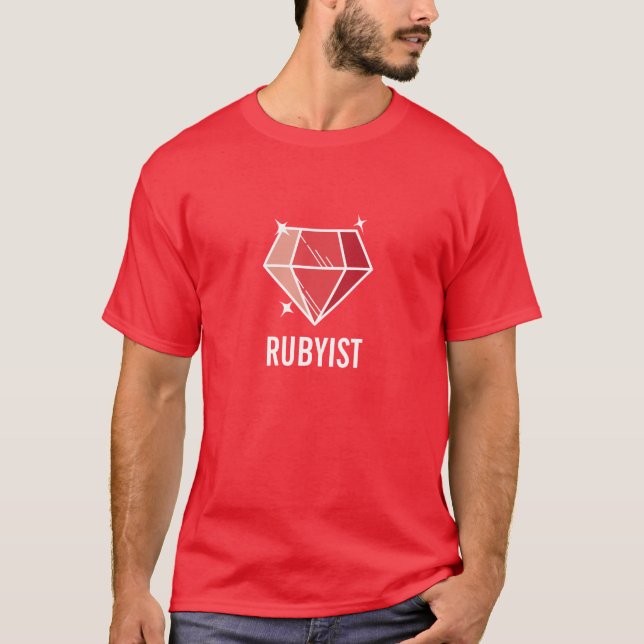 Röd RubyGemstone Rubyist T-shirt (Framsida)