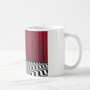 Röd rummugg för svart loge kaffemugg
