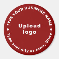 Röd runda formmagnet för Business Brand