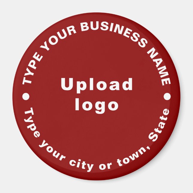 Röd runda formmagnet för Business Brand Magnet (Framsidan)