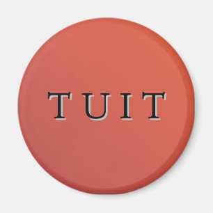 Röd rundaTuit magnet