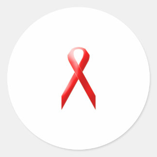 Röd Runt Klistermärke