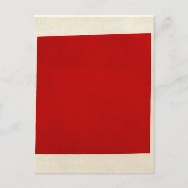 Röd ruta av Kazimir Malevich Vykort (Framsida)