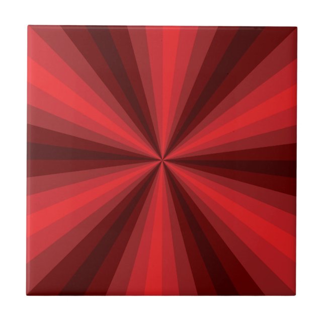 Röd ruta för optisk Illusion Kakelplatta (Framsidan)