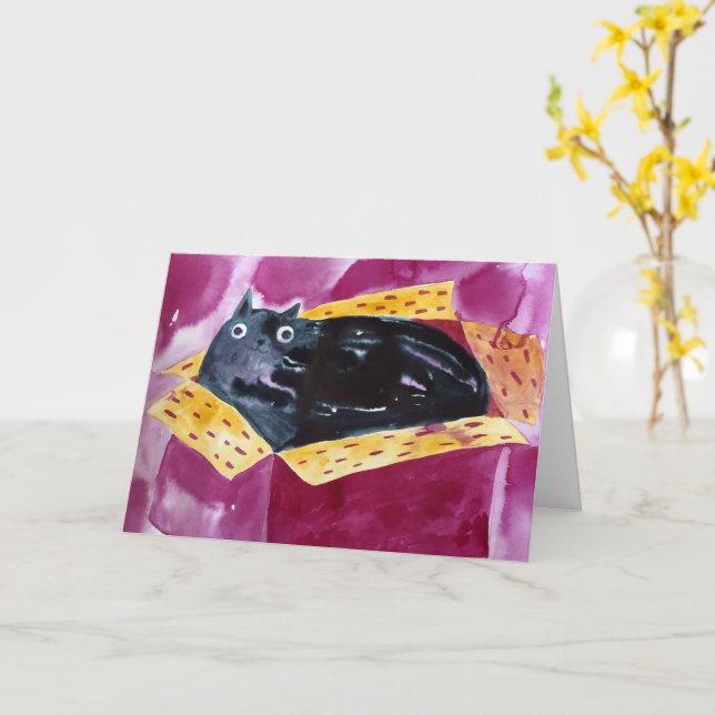 röd ruta kort (Gul blomma)