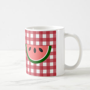Röd rutig vattenmelonmugg kaffemugg