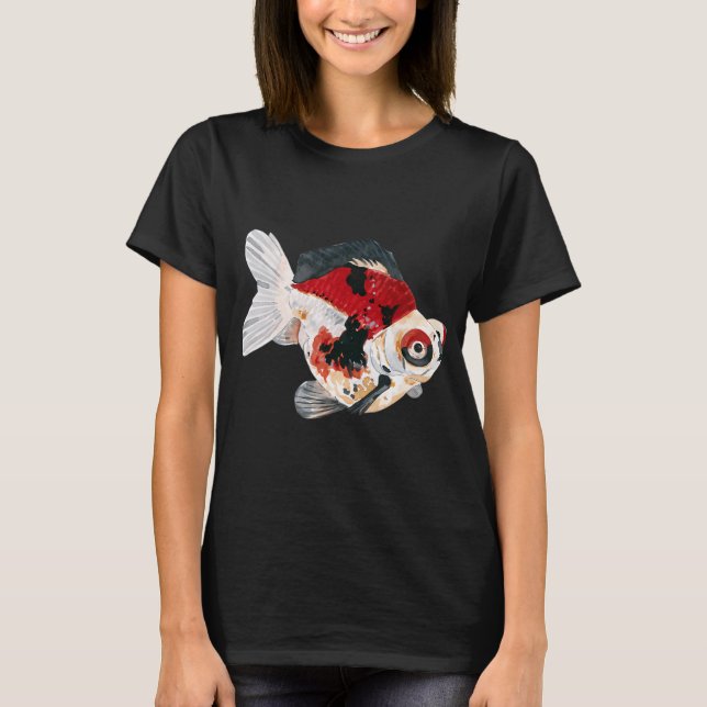 RÖD RYUKIN TELESCOPE GULDFISK T SHIRT (Framsida)