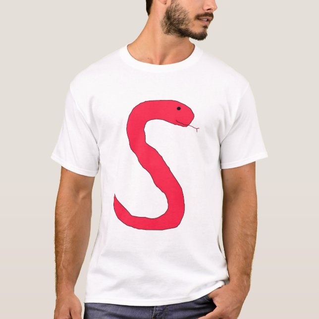 Röd S-orm kläder Tee Shirt (Framsida)